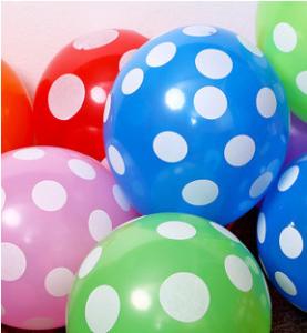 China 12&quot; professional print latex palkdot balloons 2016 factory