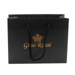 Black Paper Gift Bags With Handle Luxury Custom Clothing Packaging Bags