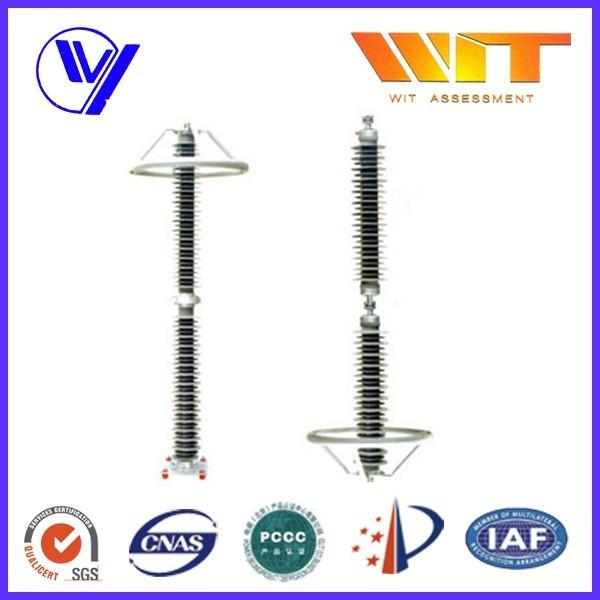 HV Silicone Ceramic Housing Metal Oxide Lightning Protector for Power Distributi