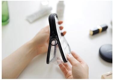 Waterproof Makeup PVC Transparent Bag Heat Seal With Custom Size OEM