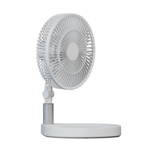 China Rechargeable Folding Pedestal Fan Portable USB Handheld Stand With LED Light factory