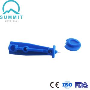 China Medical Disposable Blood Lancet Twist Top 28G Blue factory