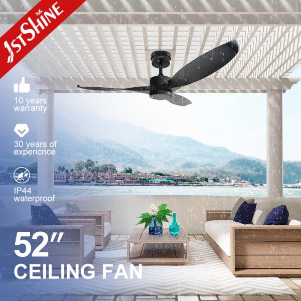 App-Controlled Waterproof IP44 Outdoor Ceiling Fan with ABS Blades and Smart