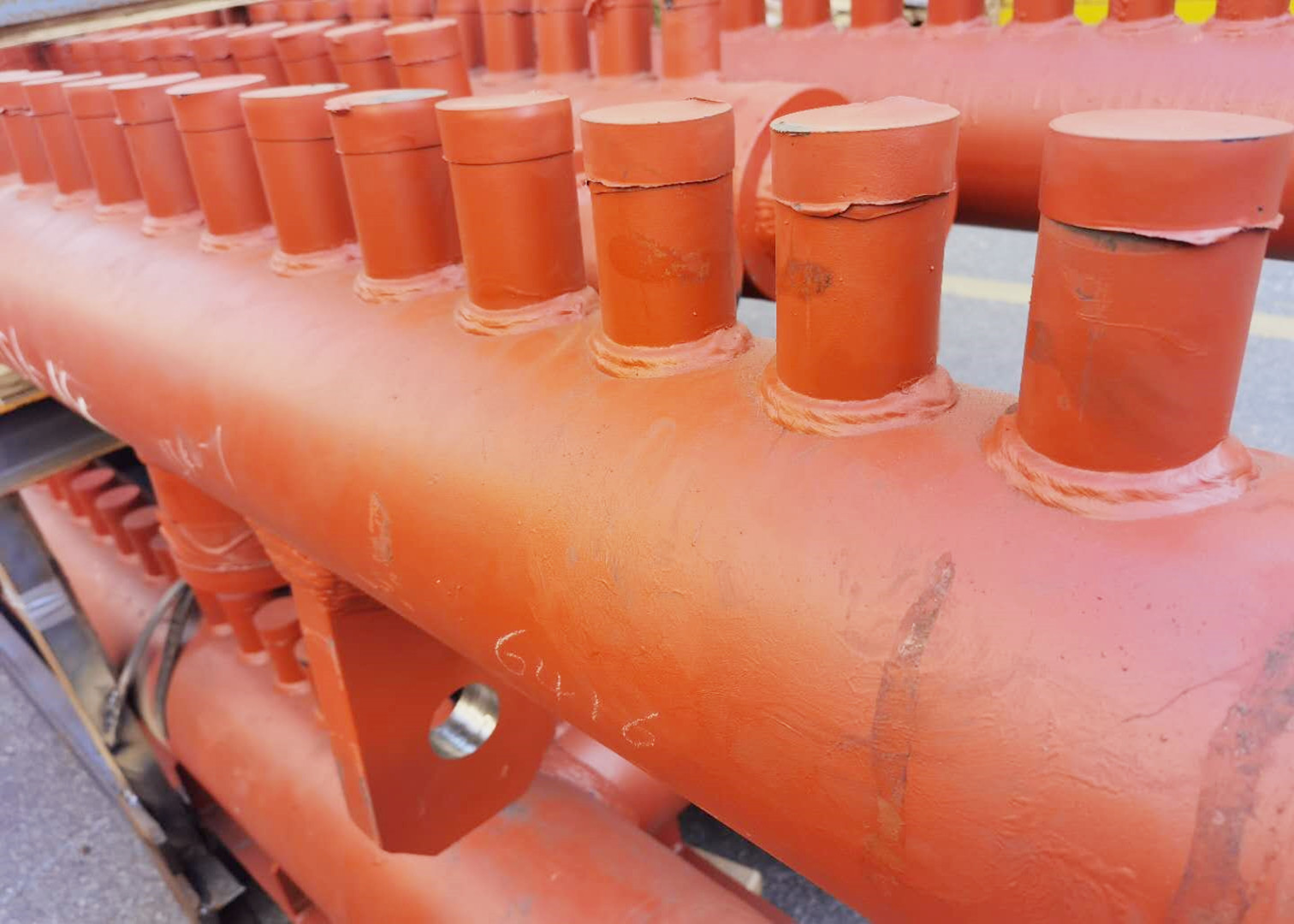 High Preasure Boiler Header Manifolds In Industrial Power Plant , ASME Standard boiler parts