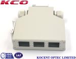 Fiber Optic Din Rail Terminal Splice Box 6 Port OM4 LC Quad Adapter 24 Core KCO