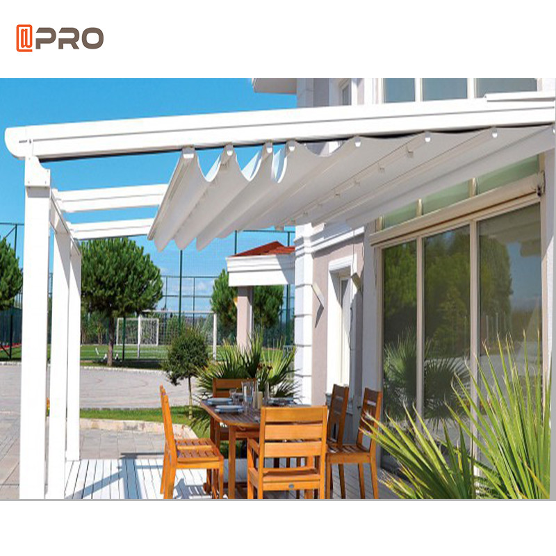 3X3m Manual Retractable Awning Pergola Powder Coated Aluminum