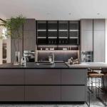 Wholesale Modern Kitchen Cabinets Water-Resistant Custom Solid Wood Lacquer