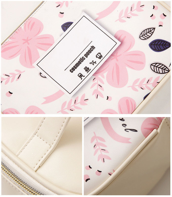 Pure Color Blank PU Leather Makeup Bag For Promotion