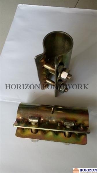 British sleeve clamp for scaffold pipe. Scaffolding coupler, sleeve couplers