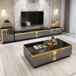 Rock Plate Hotel Room Cabinets Luxury TV Cabinet Sets Hotel Room Black Glass