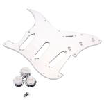 SSS Silver Mirror Guitar Pickguard 11 Holes Guitar Scratch Plate 2T1V Knobs For