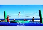 Commercial grade adults big inflatable bossaball court with center trampolines