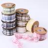 Buy cheap Korea Lattice Blue And White Gingham Ribbon 38mm Polyester Pink Tartan Ribbon from wholesalers