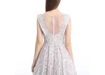 Grace White Lace Embroidery Simple Elegant Wedding Dresses Sleeveless U - Neck