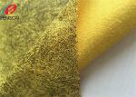 Warp Knitted Bronzing Micro Suede Polyester Fabric For Sofa / Upholstery