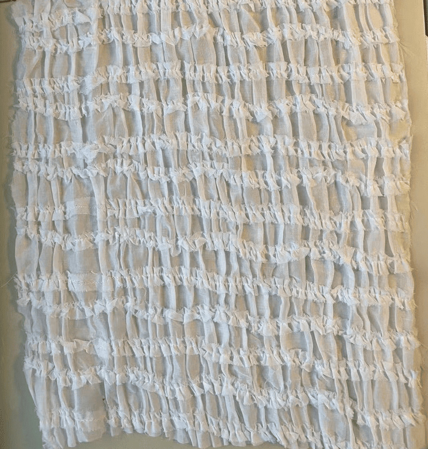 French Style Pleated Lace Fabric For Mesh Breathe Premium Lace Fabric Luxury