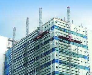 China Outside Wall Mast Climber Scaffolding Single And Double Cage factory