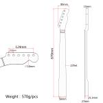 Canada Maple 22 Fret Guitar Neck Abalone Shell For TL Electric Guitar