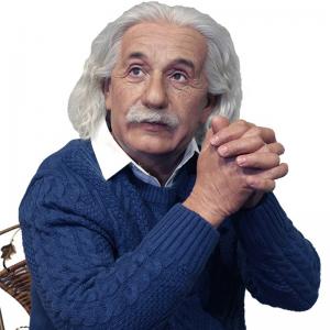 China Human Size Celebrity Wax Figures Physicist Albert Einstein Resin Customized on sale