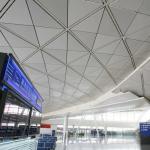 Perforated Acoustic Metal Ceiling Tiles Powder Coated Triangular For Convention