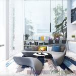 Moon Shaped Modern Classic Sofa / Zaha Hadid Half Moon System Sofa