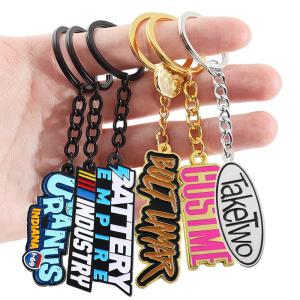 China Custom Enamel Metal Keychains Monogrammed Die Casting 2d/3D factory