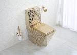 Siphon Flushing Bathroom Toilet Bowl , Diamond shape One Piece Western Toilet