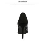 ZM026 96289-28 Net Celebrity With Pointed Stiletto Sexy Lace High Heels Shallow
