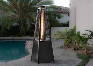 China Outdoor 2270mmH stainless steel silver gas standing propane patio heater factory