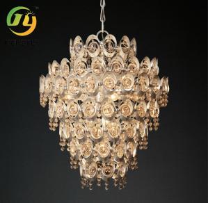 China Vintage Pure Copper Crystal Chandelier Living Room Bedroom Hotel Chandelier factory