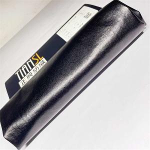 China Waterproof Plain Polyurethane Black PU Fabric For Jeans Packaging factory