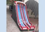 25 ft high commercial grade giant adults inflatable double lane slide made with
