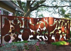 China Beautiful Outdoor Metal Wall Art Decor And Sculptures For Fence Decoration factory