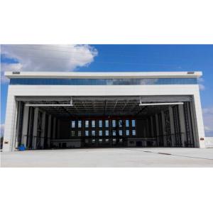 China Q355B Prefabricated Steel Aircraft Hangar with Sandwich Panel Roof factory