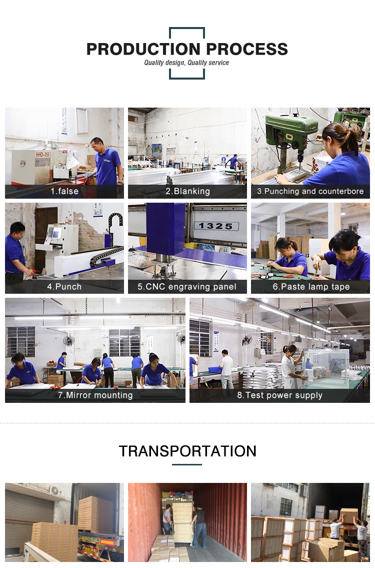Frameless LED Oval Bathroom Mirror 3000K - 6000K LED Touch Sensor Mirror For Hotel