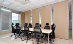 Movable Acoustic Wooden Partition Wall Commercial Furniture Aluminum Frame