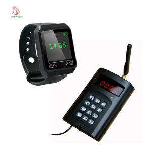 Wireless call system equipment small transmitter keyboard and waterproof wrist