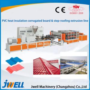 China Jwell PVC Heat Insulation corrugated board &amp; step-roofing extrusion line factory