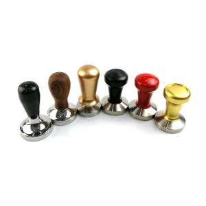 China Wooden Handle Calibrated Coffee Tamper Flat Press Hammer Tool For Coffee Maker factory