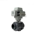 Dn32 UPVC Electric Ball Valve IP67 AC220V DC24V Electric Actuator PVC Ball Valve