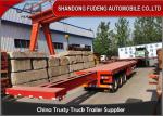 25 Meters 3 Axle Extention Flatbed Semi Trailer For Long Goods