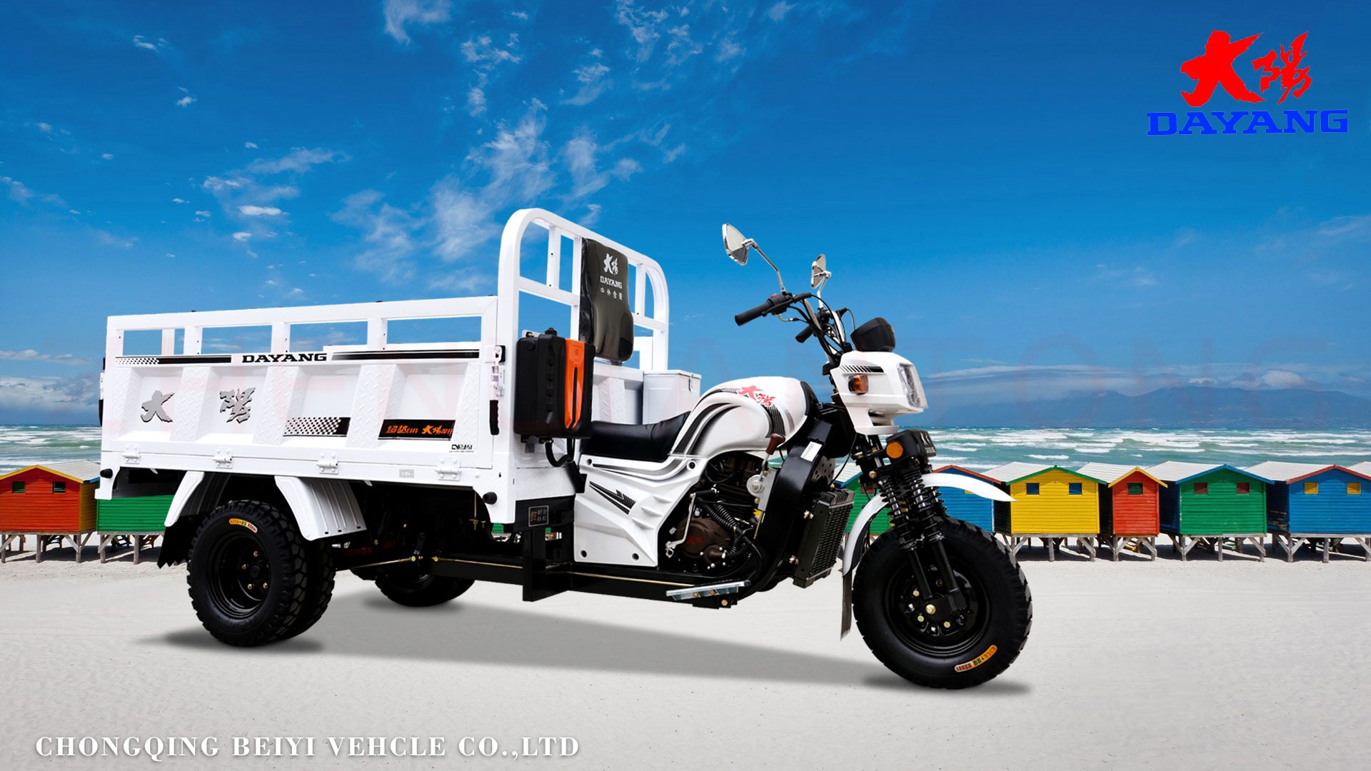 Iron 200cc Three Wheeler Motorized Cargo Tricycle with 4.5 L / 100km Fuel Consumption