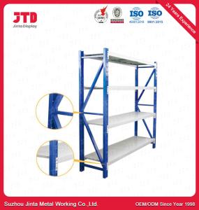 China 2000kgs Warehouse Metal Racks Four Layers Blue 1200mm Shelving factory