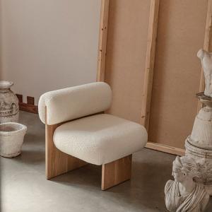 China Fabric Leisure Chair White Teddy Designer Lazy Chair factory