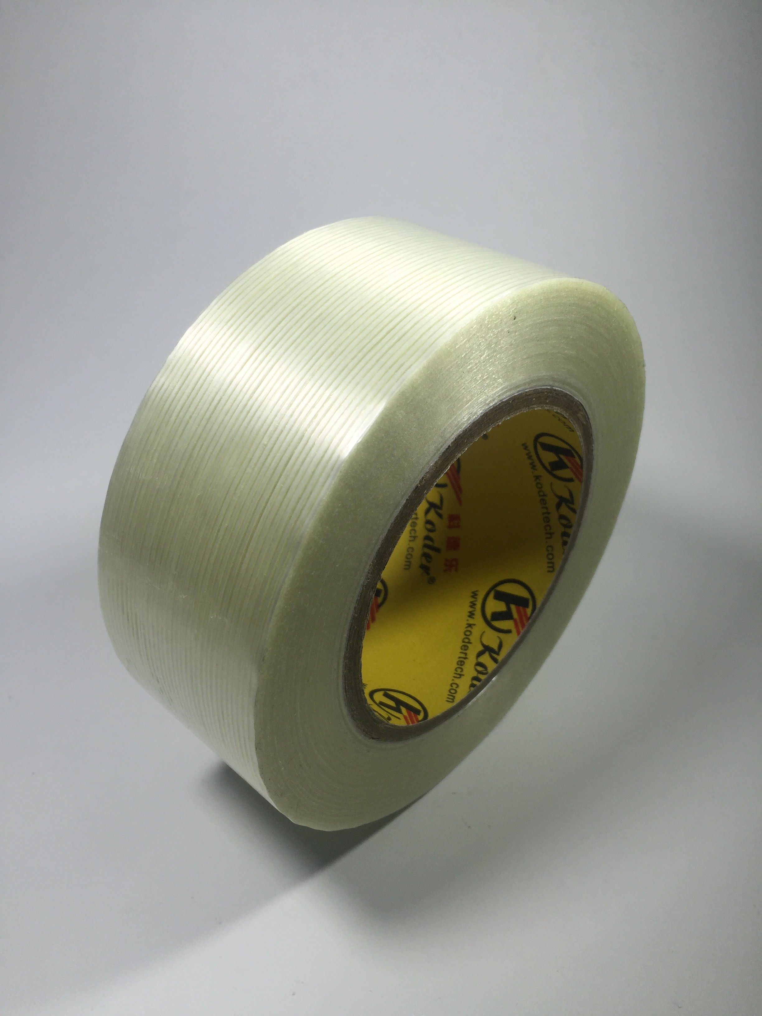 PET Film with Glass Yam Transparent Synthetic Rubber Adhesive Filament Tape