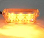 Amber Warning Police Grill Lights 3W , LED Warning Dash Head Light