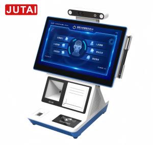 China JUTAI Clouds Visitor Management System , Tempered Glass Panel Visitor Management Kiosk factory