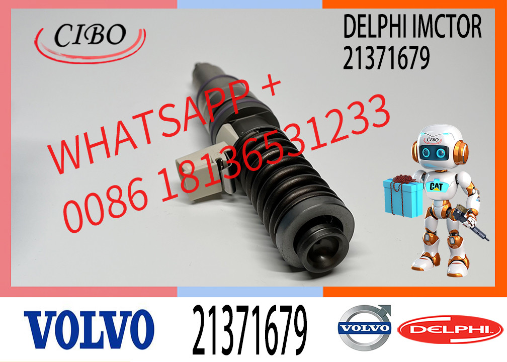 Excavator Parts Engine Common Rail Injector Assembly BEBE4D25101 BEBE4D25001 21371679 For VOL-VO MD13 EURO 5 LOW POWER