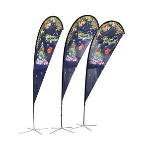 China 65g Polyester Teardrop Beach Flag , Outdoor 100x300cm Roll Up Flag factory
