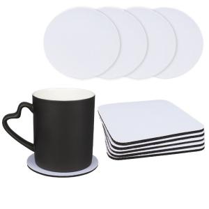Non Slip Heat Resistant Sublimation Rubber Coasters Customized Neoprene Coasters